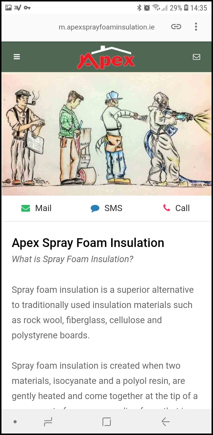 AMP mobile website design